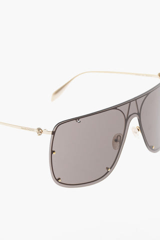 Mack-shaped SKULL MASK Sunglasses with Micro-stud-embellishment