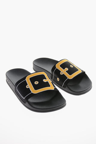 Embroidered Buckle Fabric Sliders