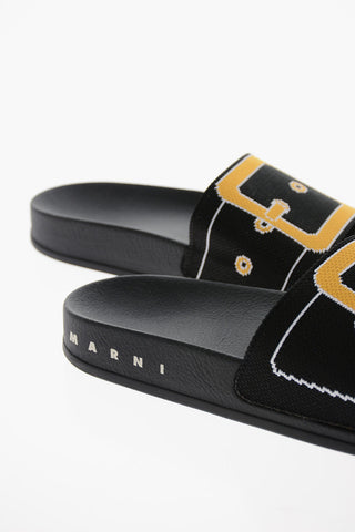 Embroidered Buckle Fabric Sliders
