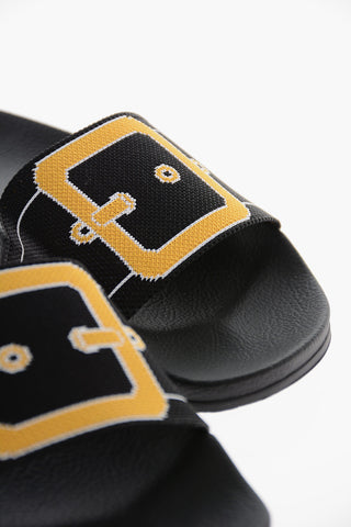 Embroidered Buckle Fabric Sliders