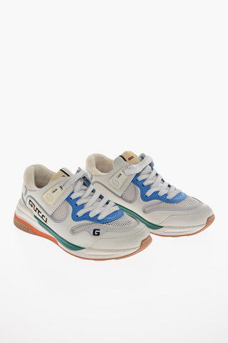 Embroidered Logo MICRO SOFT Leather Sneakers