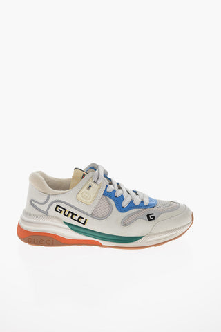 Embroidered Logo MICRO SOFT Leather Sneakers