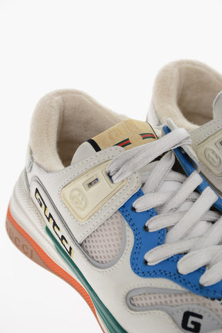 Embroidered Logo MICRO SOFT Leather Sneakers