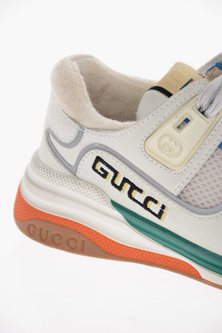 Embroidered Logo MICRO SOFT Leather Sneakers