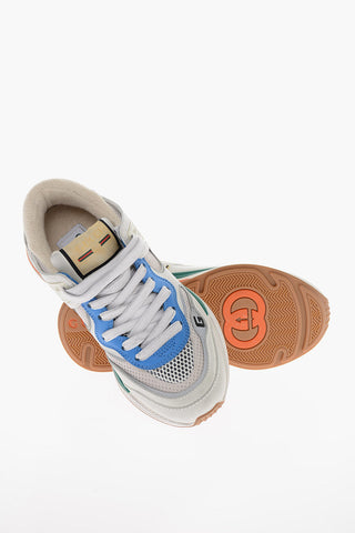 Embroidered Logo MICRO SOFT Leather Sneakers