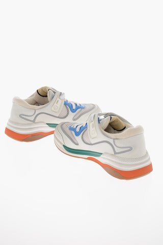 Embroidered Logo MICRO SOFT Leather Sneakers