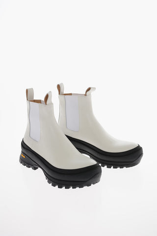 Leather Chelsea Boots with Track Sole