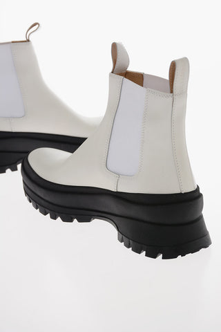 Leather Chelsea Boots with Track Sole