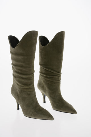 Suede VENUS Calf-high Boots 8cm