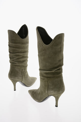 Suede VENUS Calf-high Boots 8cm