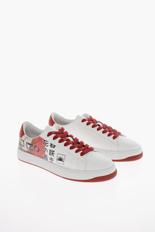 Sneakers in Pelle KENZO KOURT con Lacci a Contrasto