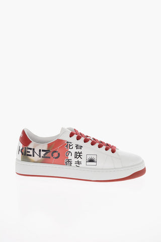 Sneakers in Pelle KENZO KOURT con Lacci a Contrasto