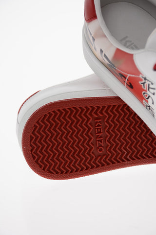 Sneakers in Pelle KENZO KOURT con Lacci a Contrasto