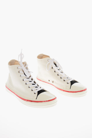Sneakers da Tennis in Canvas con Suola Dipinta