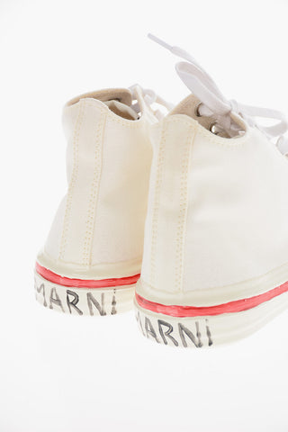 Sneakers da Tennis in Canvas con Suola Dipinta
