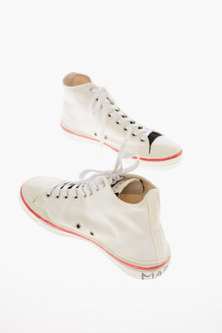Sneakers da Tennis in Canvas con Suola Dipinta