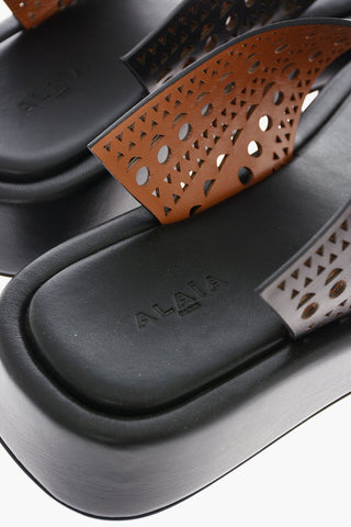 Perforated Leather VEAU VIENNE Thong Sandals