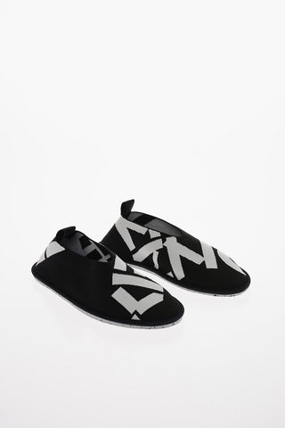 Recycled Fabric Sock Ballet Flats with Logo