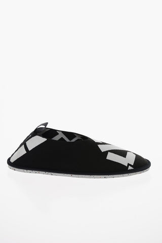 Recycled Fabric Sock Ballet Flats with Logo