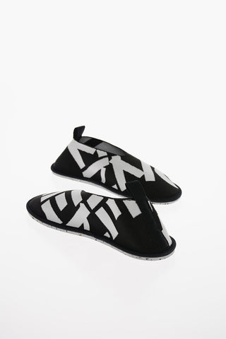 Recycled Fabric Sock Ballet Flats with Logo