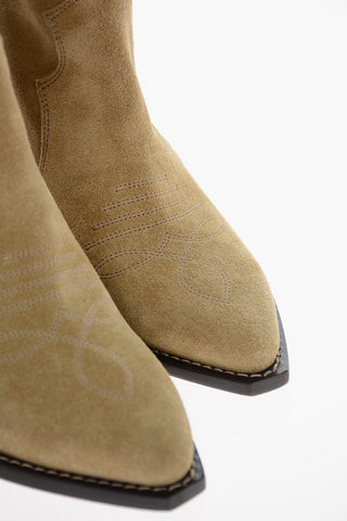 Suede VELVET FEMININE Western Booties 6cm