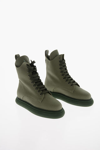 Canvas SELENE Lace-up Combat Booties