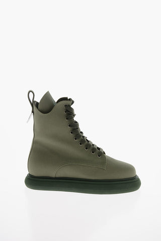 Canvas SELENE Lace-up Combat Booties