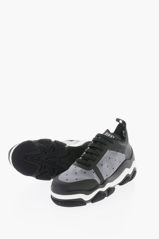 Polka Dot Motif See Through Lace-up Sneakers