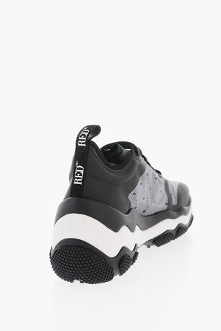Polka Dot Motif See Through Lace-up Sneakers