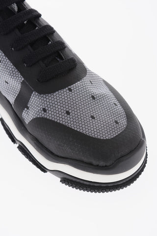Polka Dot Motif See Through Lace-up Sneakers