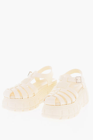 Rubber SOFT CAGE Platform Sandals 8cm