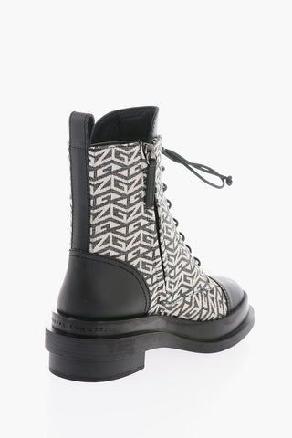 Anfibi Allacciati NEVERMIND in Tessuto Monogram