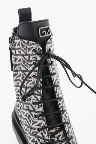 Anfibi Allacciati NEVERMIND in Tessuto Monogram