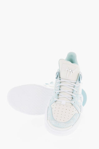 Paisley Patterned TALON Two Tone Leather Sneakers