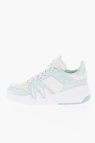 Paisley Patterned TALON Two Tone Leather Sneakers