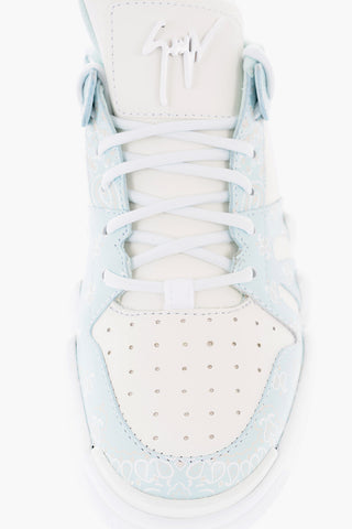 Paisley Patterned TALON Two Tone Leather Sneakers
