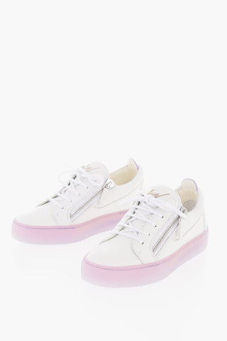 Double Zip MAY Leather Sneakers