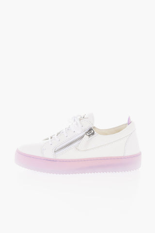 Double Zip MAY Leather Sneakers