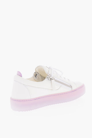 Double Zip MAY Leather Sneakers