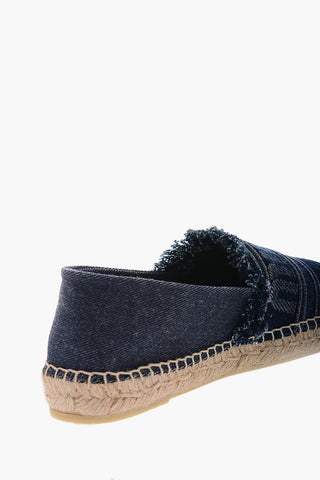 Jacquard Denim Espadrillas with Logo
