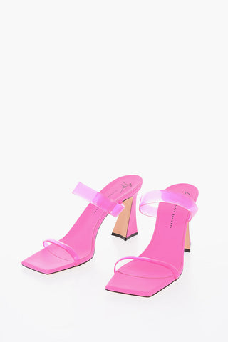 Spool Heel VANILLA Mules with Plastic Bands 8cm
