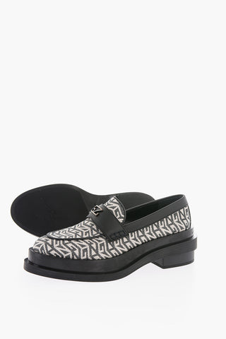 Logoed Band NEVERMIND Monogram Fabric Loafers