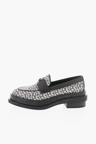 Logoed Band NEVERMIND Monogram Fabric Loafers