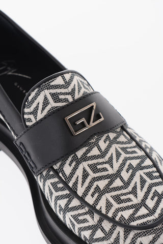 Logoed Band NEVERMIND Monogram Fabric Loafers