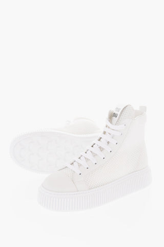 Sneakers Platform Stringate in Rete