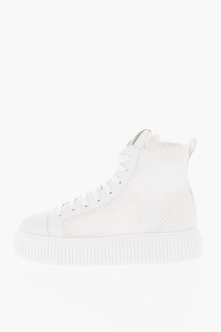Sneakers Platform Stringate in Rete