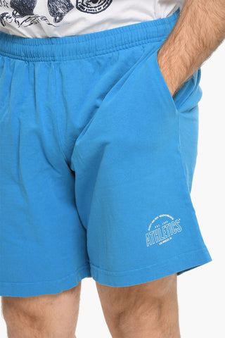 Shorts in Cotone a 3 Tasche con Elastico in Vita