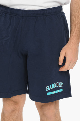 Shorts in Cotone con Elastico in Vita