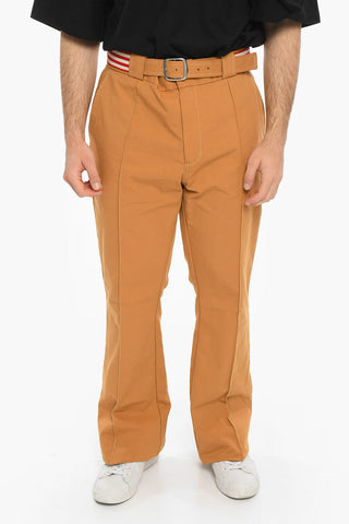 WALES BONNER Regular Fit Pants with Awning Striped Belt
