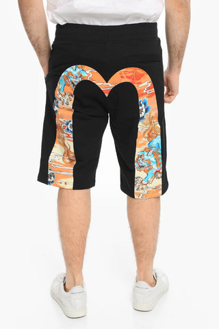 Shorts KOMAINU VINTAGE a 3 Tasche con Stampa Giapponese